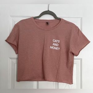 Cats & Money Crop Top